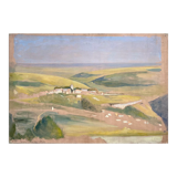 Tableau HSP "Panorama à St Romain" (Côte d'Or) par Auguste Mallard (1895-1965)