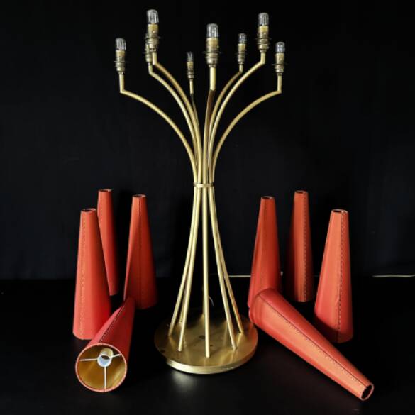 Pair of large candelabra lamps