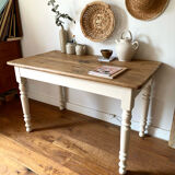 Antique walnut table for 4 people.