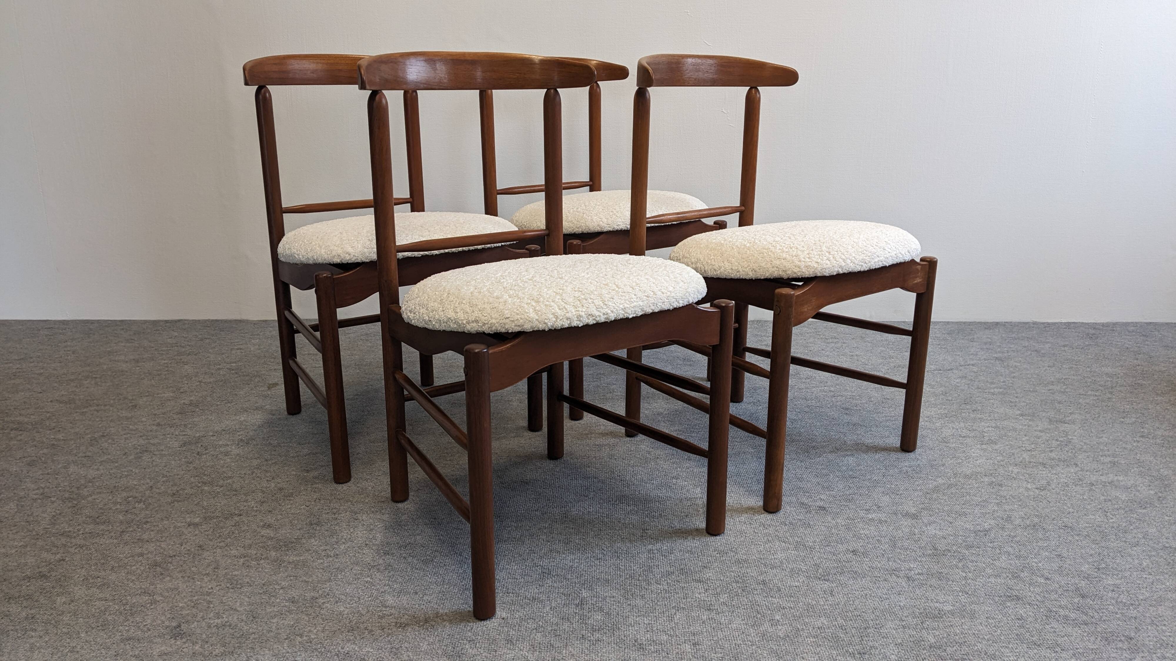 Set of 4 modernist chairs by Greta Magnusson Grossman, USA circa 1950.