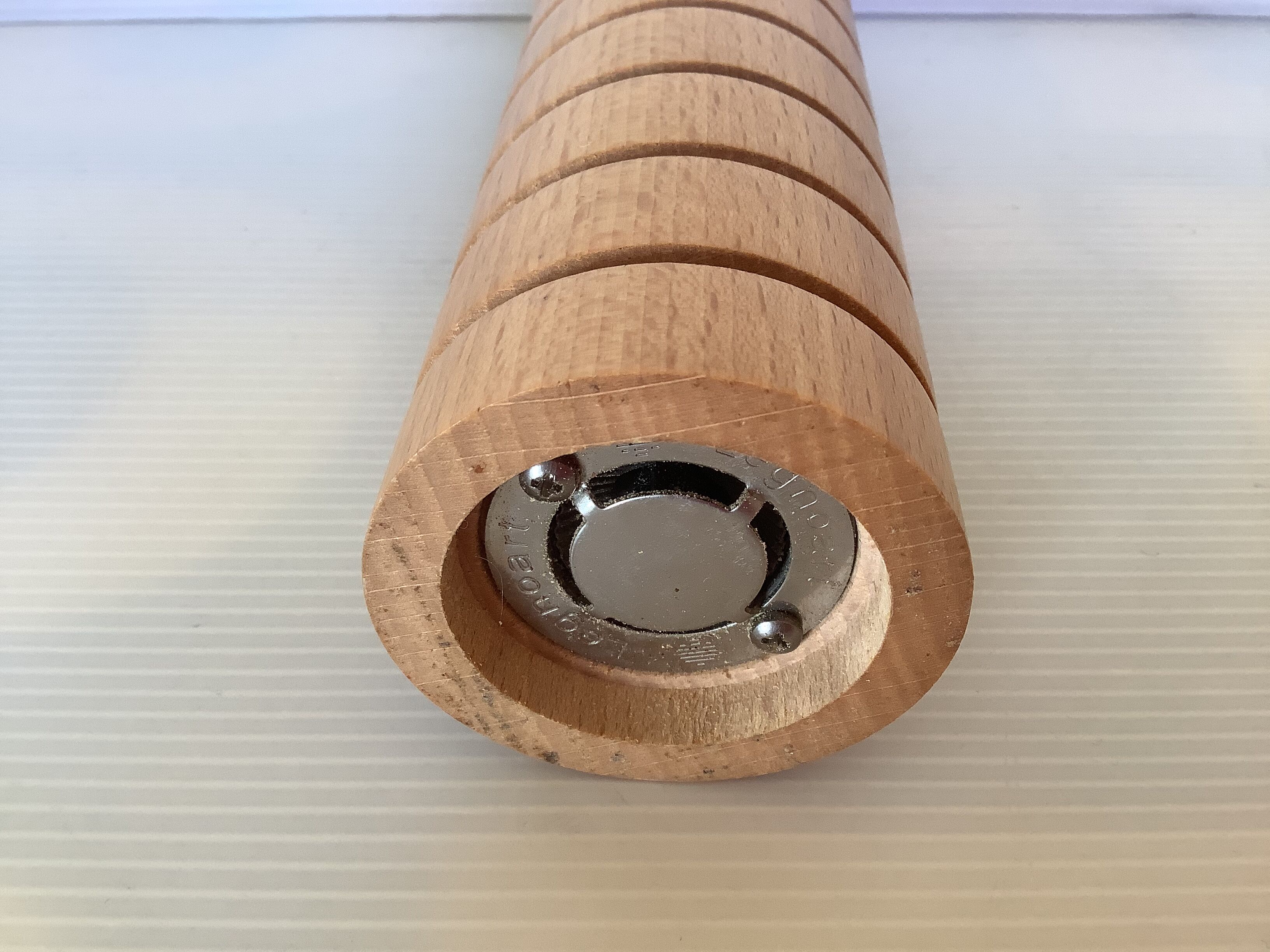 Scandinavian style legnoart wooden pepper mill