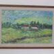 Swedish Oil on Canvas – “Houses” by Kersti Flyckt – Vintage & Framed