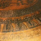 Mid-century copper and wood coffee table, Vad Trevarefrikk, Norway, 1960s.