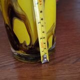 Yellow glass vase