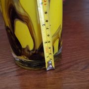 Yellow glass vase