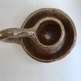 Ceramic candle holder pottery 70s