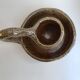 Ceramic candle holder pottery 70s