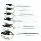 Georg jensen - cypress model - set of 6 table spoons in silver