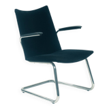 De Wit 4014 tubular steel Dutch lounge chair, 1950s