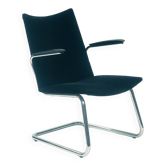 De Wit 4014 tubular steel Dutch lounge chair, 1950s