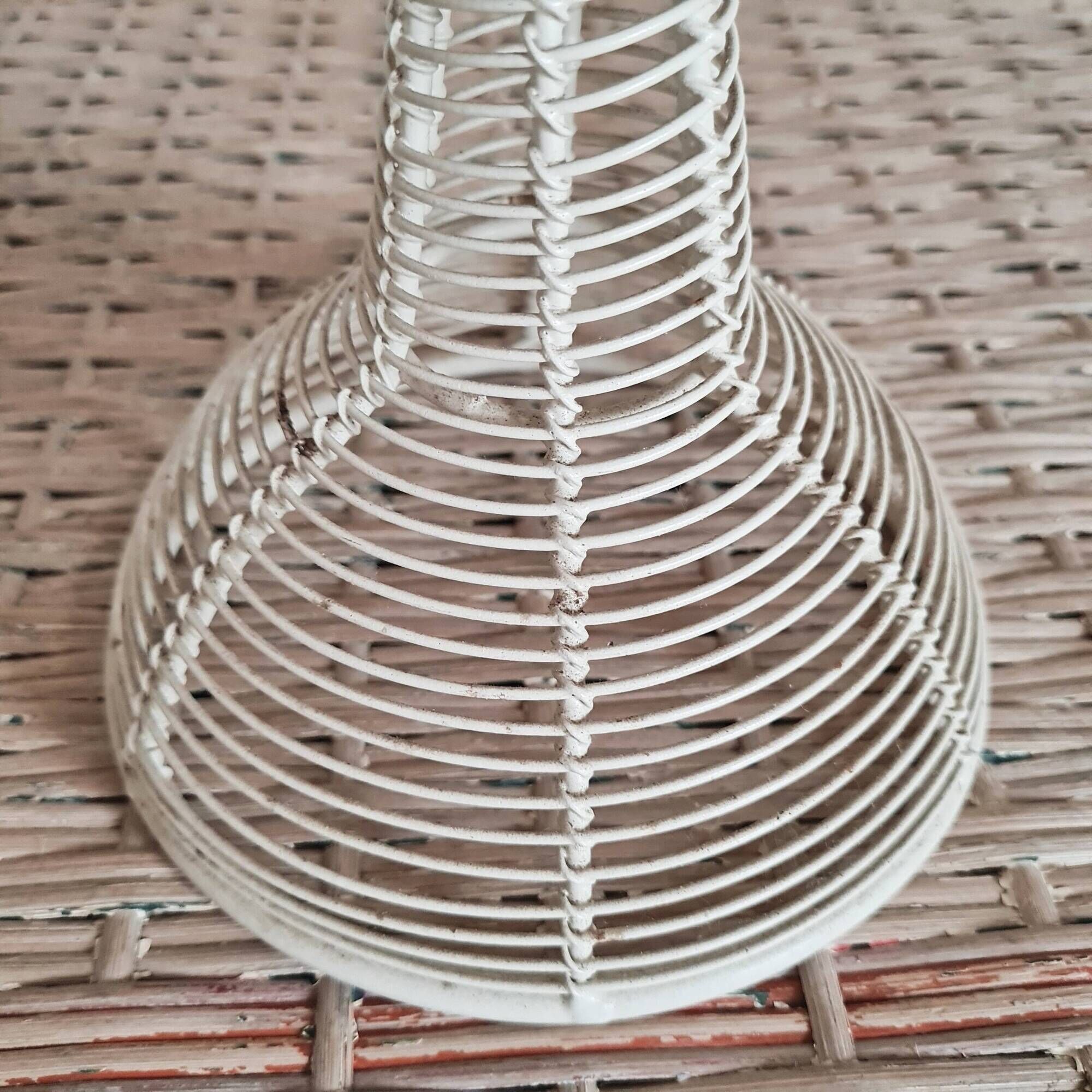 White metal fruit basket - old display