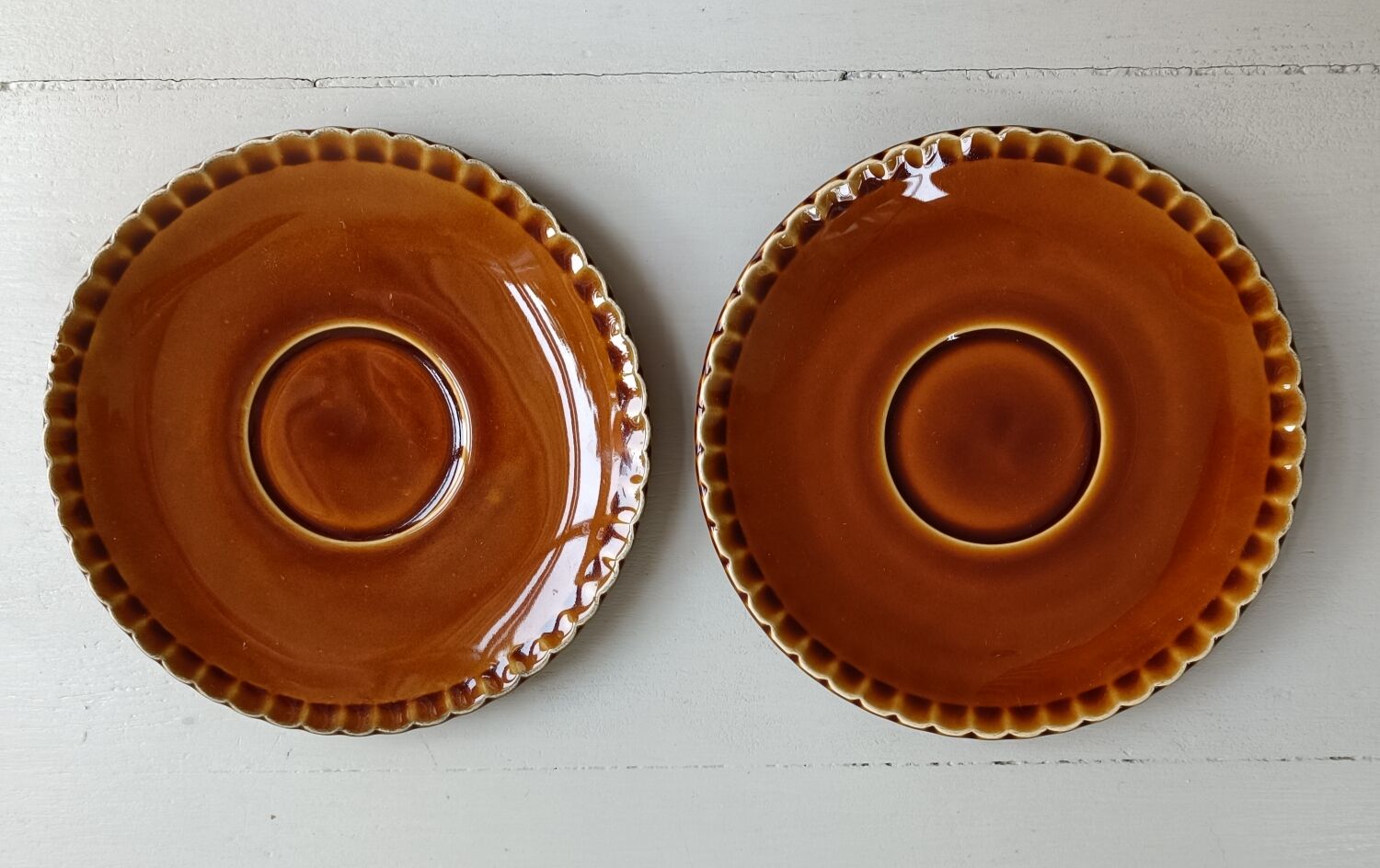 Two saucers Sarreguemines