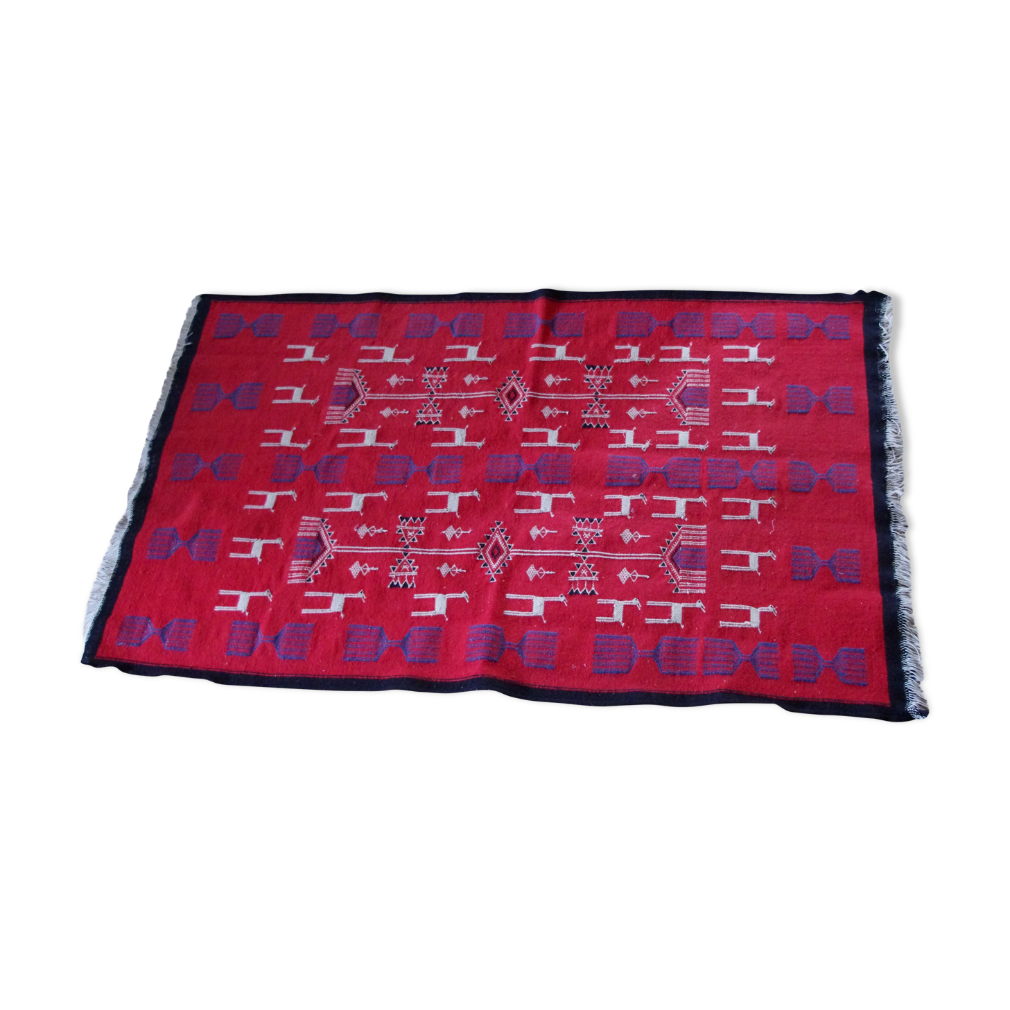 Tapis ethnique Pérou Inca 106x100cm