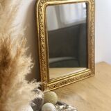 Mirror Louis Philippe beaded gold floral pattern  37x46cm