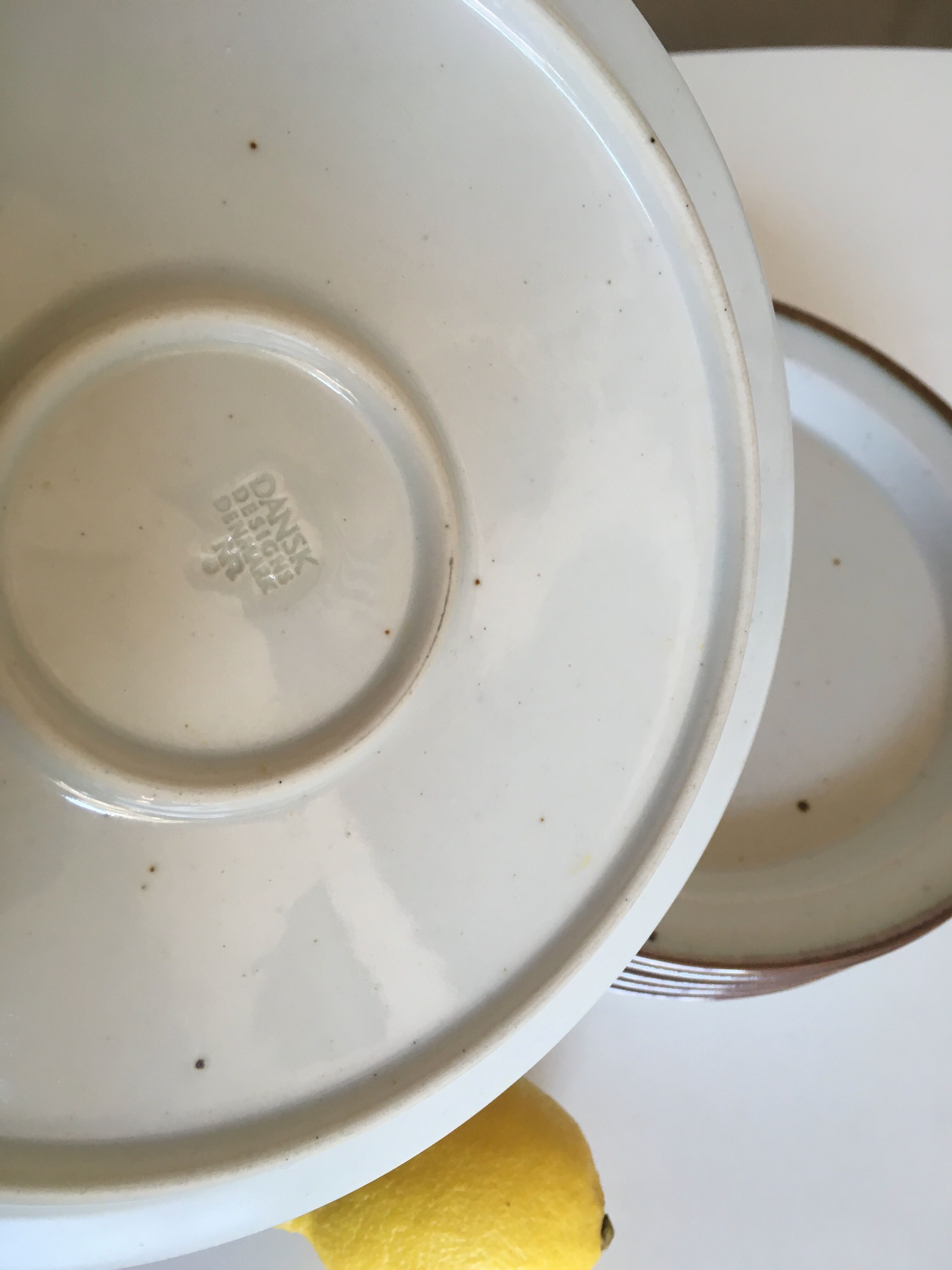 Set de 6 assiettes Dansk Design en grès Denmark 1970