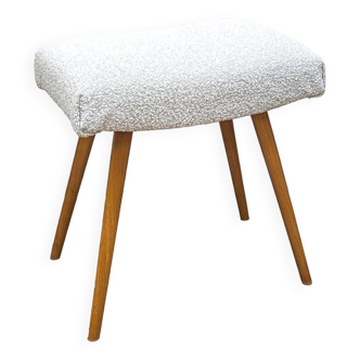 Vintage white ottoman