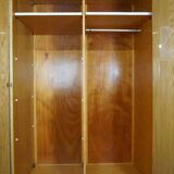 1960s varnished wardrobe with mirror