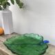 Large glass leaf dish