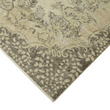 Tapis beige oriental ancien fait à la main 177 cm x 276 cm