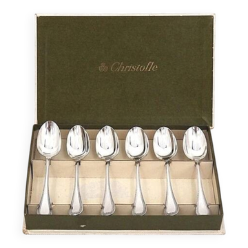 Christofle Malmaison, 6 cuillères à moka, café, 10 cm, état proche du neuf.