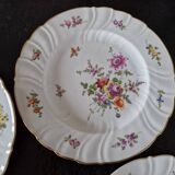 Porcelain from Saxony, Germany - Series of 6 dessert plates - 20th century