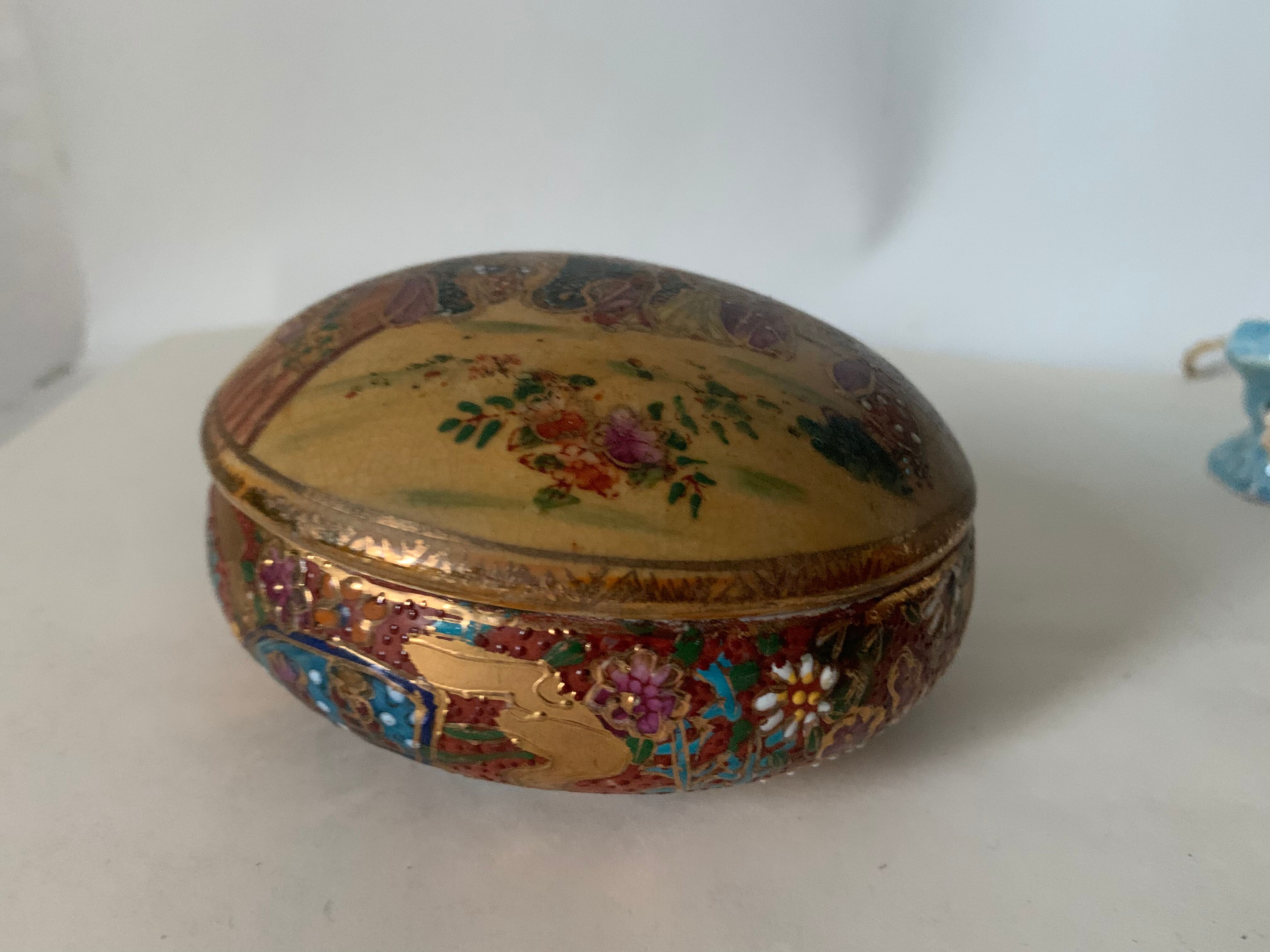 Satsuma porcelain box