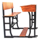 Large wooden school desk on wheels with desk flap, great for catering or the office