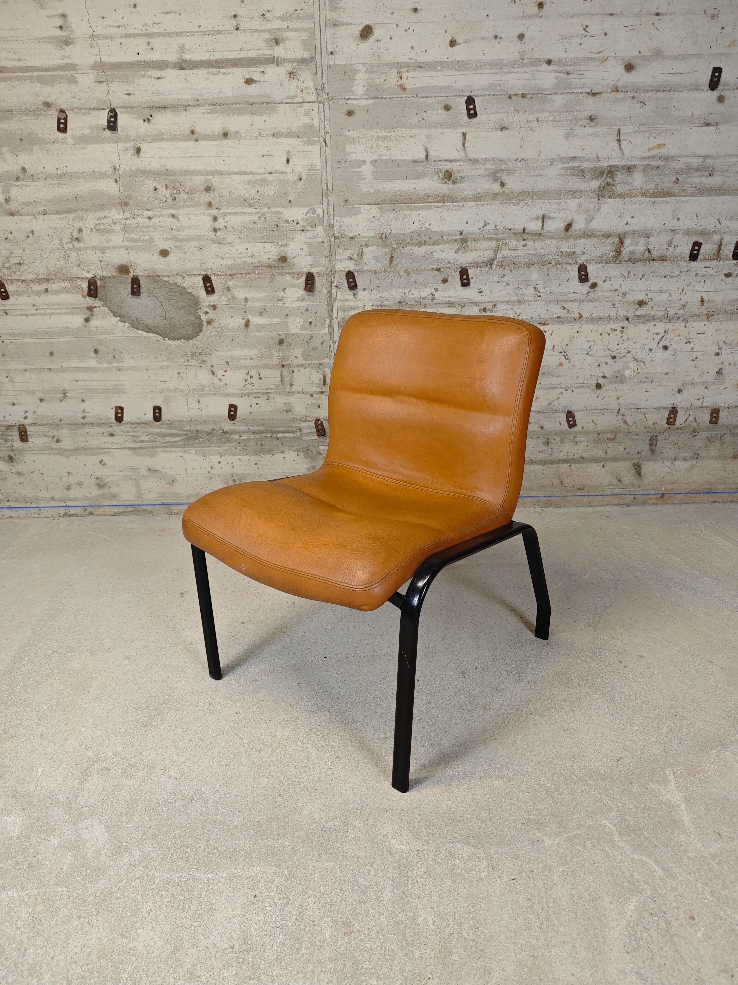 Vintage faux leather armchair