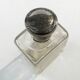 Art Deco hip flask, crystal, France, 1930s