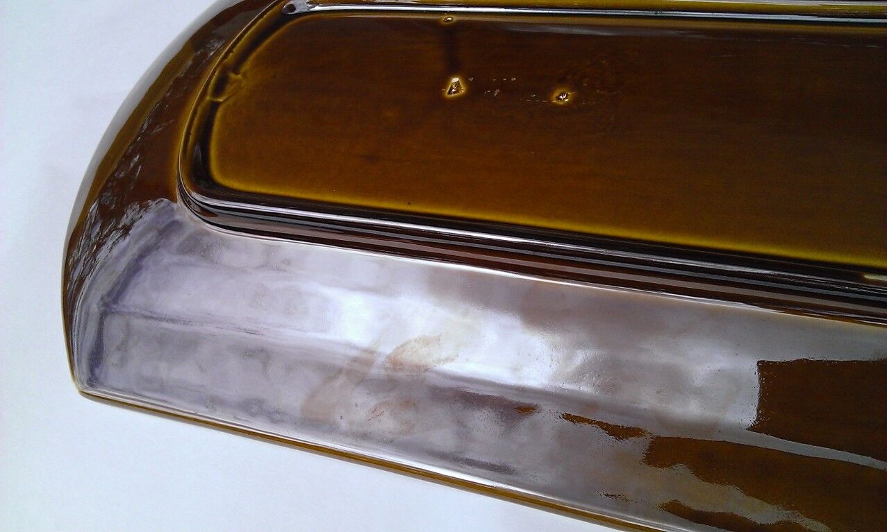 Dish Digoin fish relief 61cm khaki brown