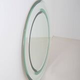 Large vintage mirror with double facet edge