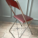 4 vintage folding chairs in chrome