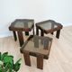 Set of 3 vintage nesting tables / gianfranco frattini for meblo / 1960s / mid-century