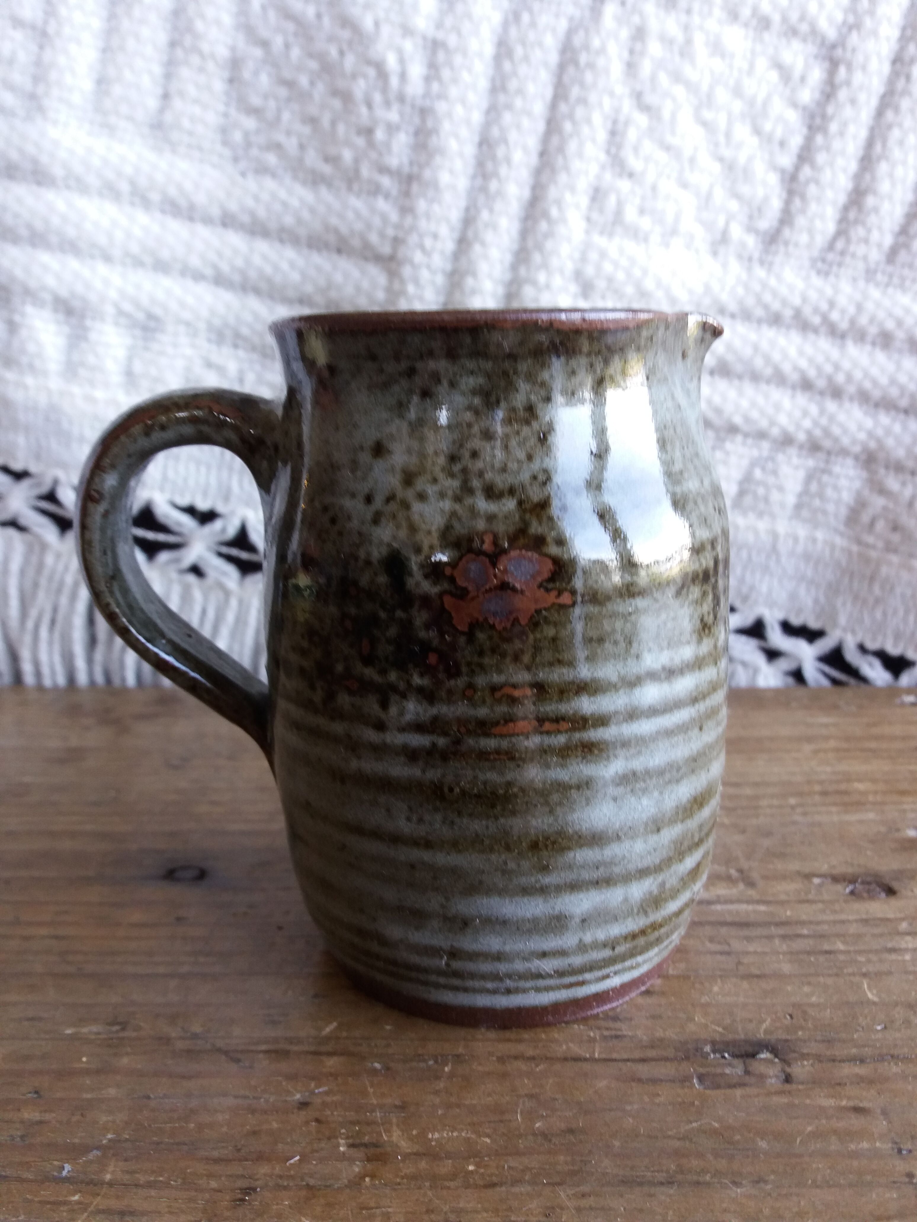 Jug milk jug signed Atch for Chantal and Thierry Robert
