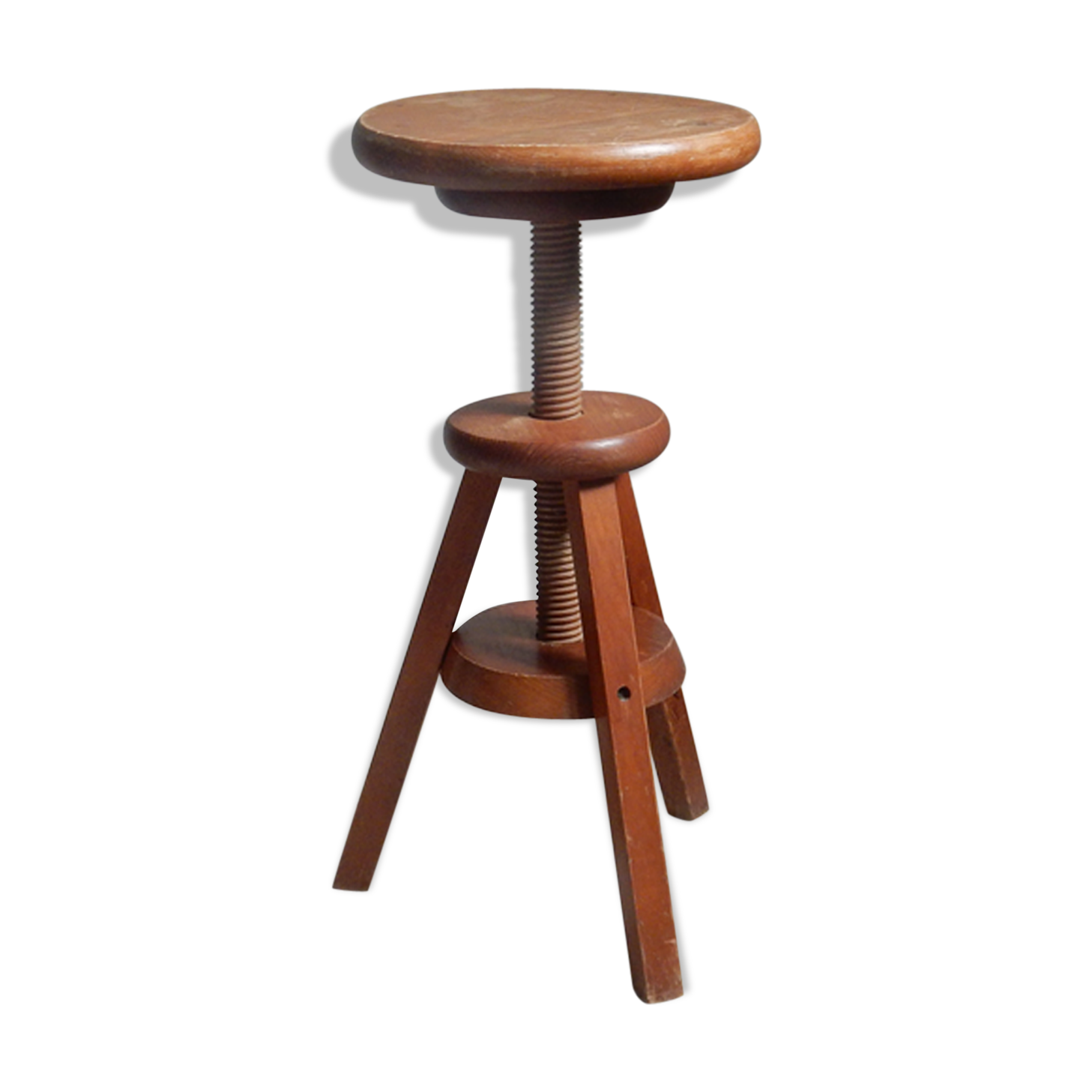 Wooden screw stool