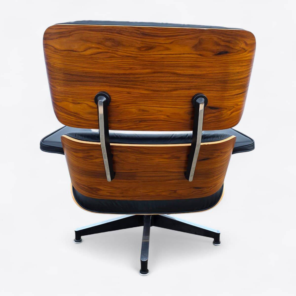 Black & Santos Herman Miller Original Eames Lounge Chair & Ottoman