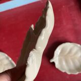 Lot of 3 empty pocket in cream white earthenware