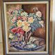 Oil on Canvas Still Life Flower Bouquet Signed Bernamonti