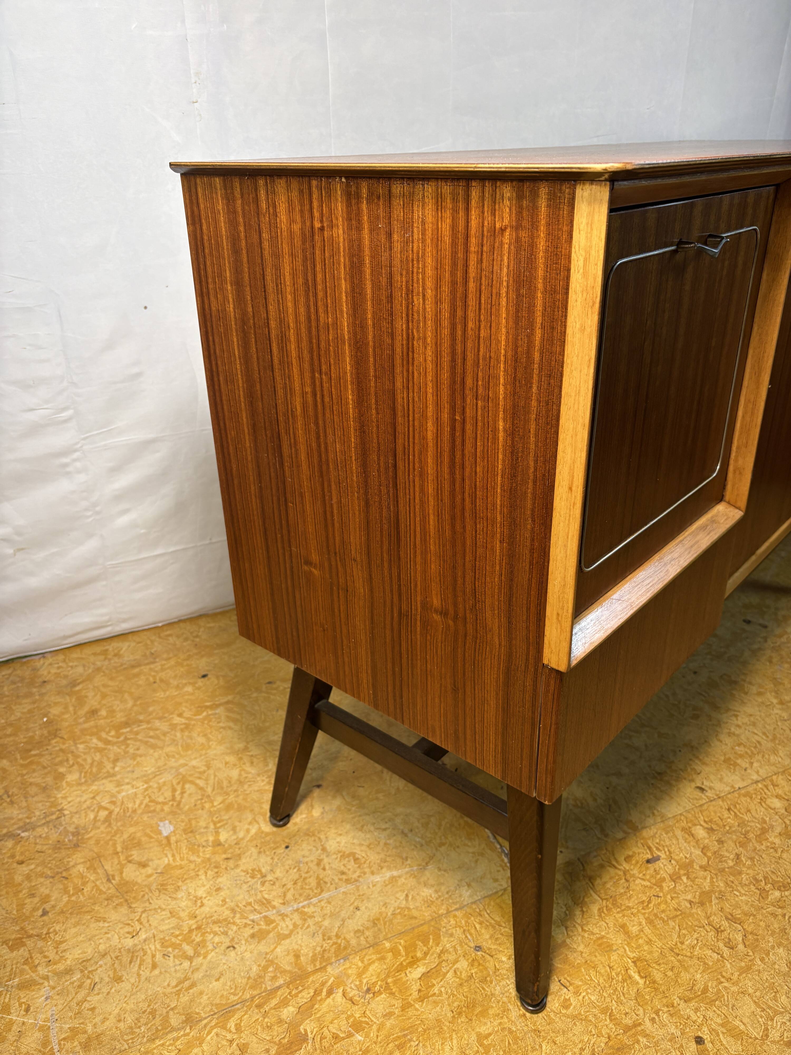 Mid-Century Retro Vintage Teak Cocktail Credenza / Sideboard by Beautility