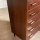 Commode chiffonnier moderniste vintage 5 tiroirs