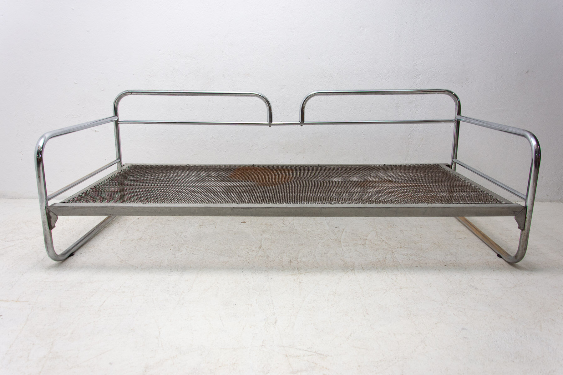 Chromed tubular steel sofa, 1950´s, Czechoslovakia