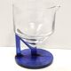 Pichet en verre transparent et bleu postmoderne, Italie