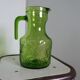 Pichet carafe à orangeade d'Italie en verre vert