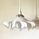 White glass draped suspension