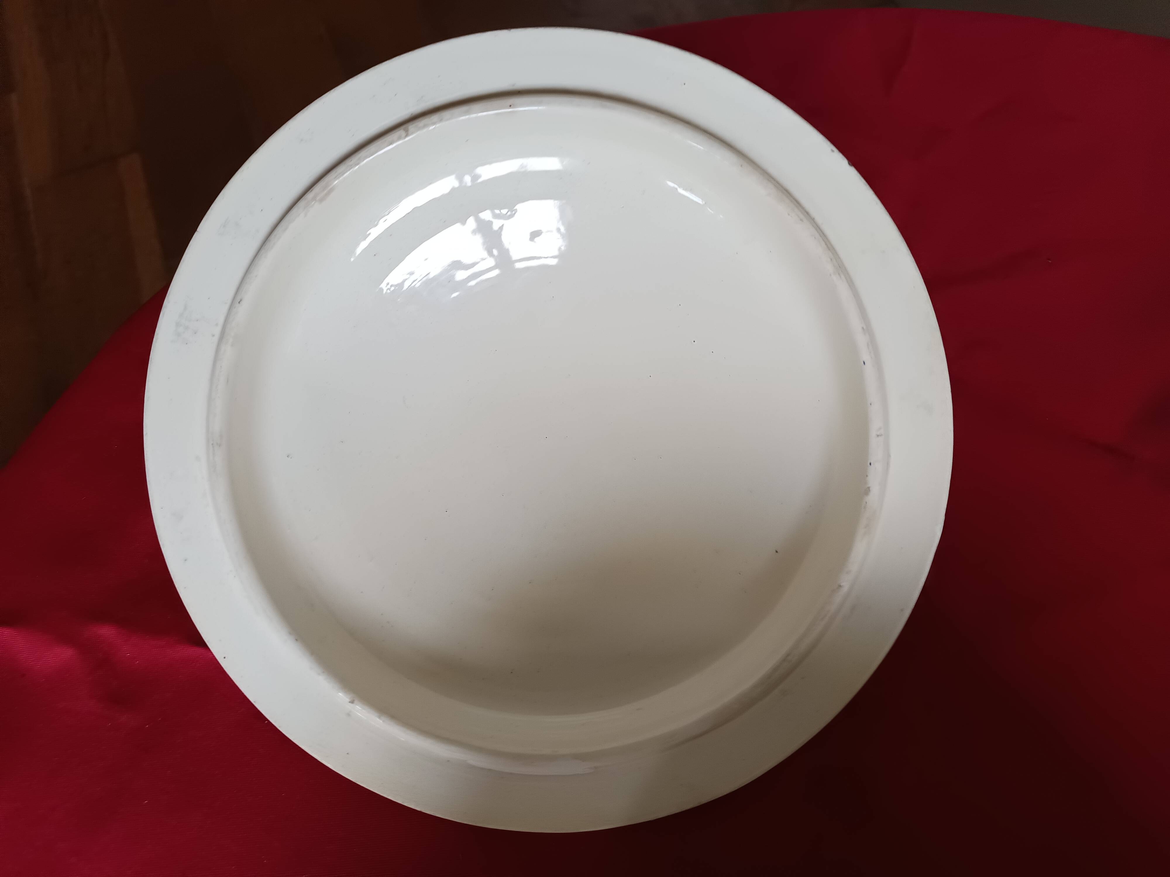 antique soup tureen Terre de Feu 1920/1930 with a decoration of birds and insects