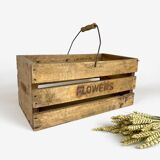 Caisse à claire-voie et à anse rétro