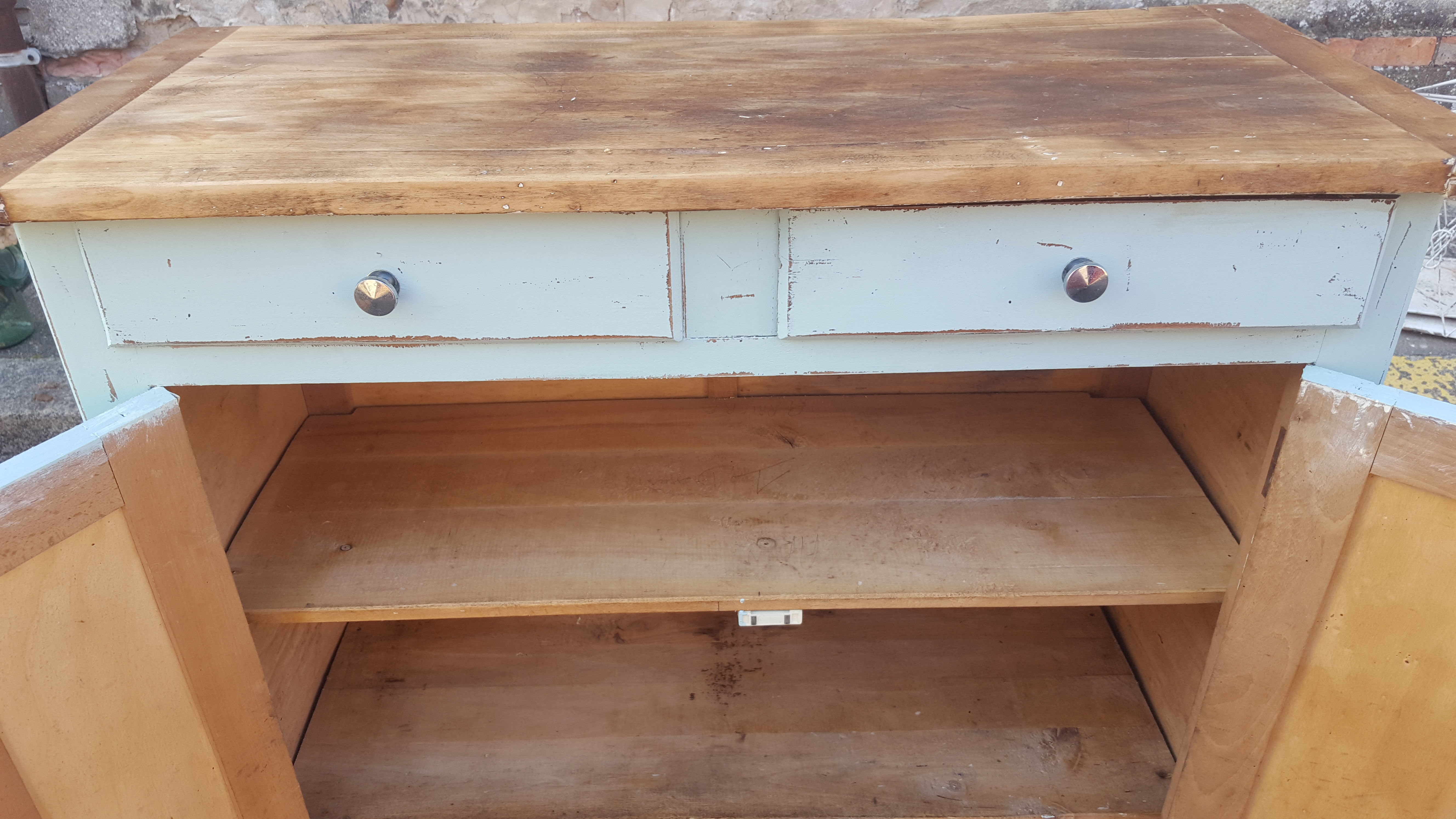 Pastel blue Parisian buffet