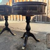 Coiffeuse triptyque vintage 1960s en acajou– signée G. Blouin Nantes