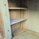 Vintage Art Deco radio cabinet in Burmese teak.