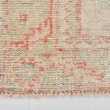 6x10 Pale Red Cream Turkish Vintage Rug,  172x295Cm SK 21080